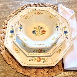 Vintage Nikko Classic Collection Octagon Ironstone Plates Set (serves 6)